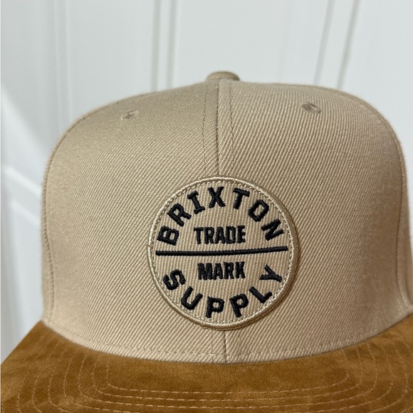 Brixton Cream and Brown Snapback Hat - Picture 6 of 6